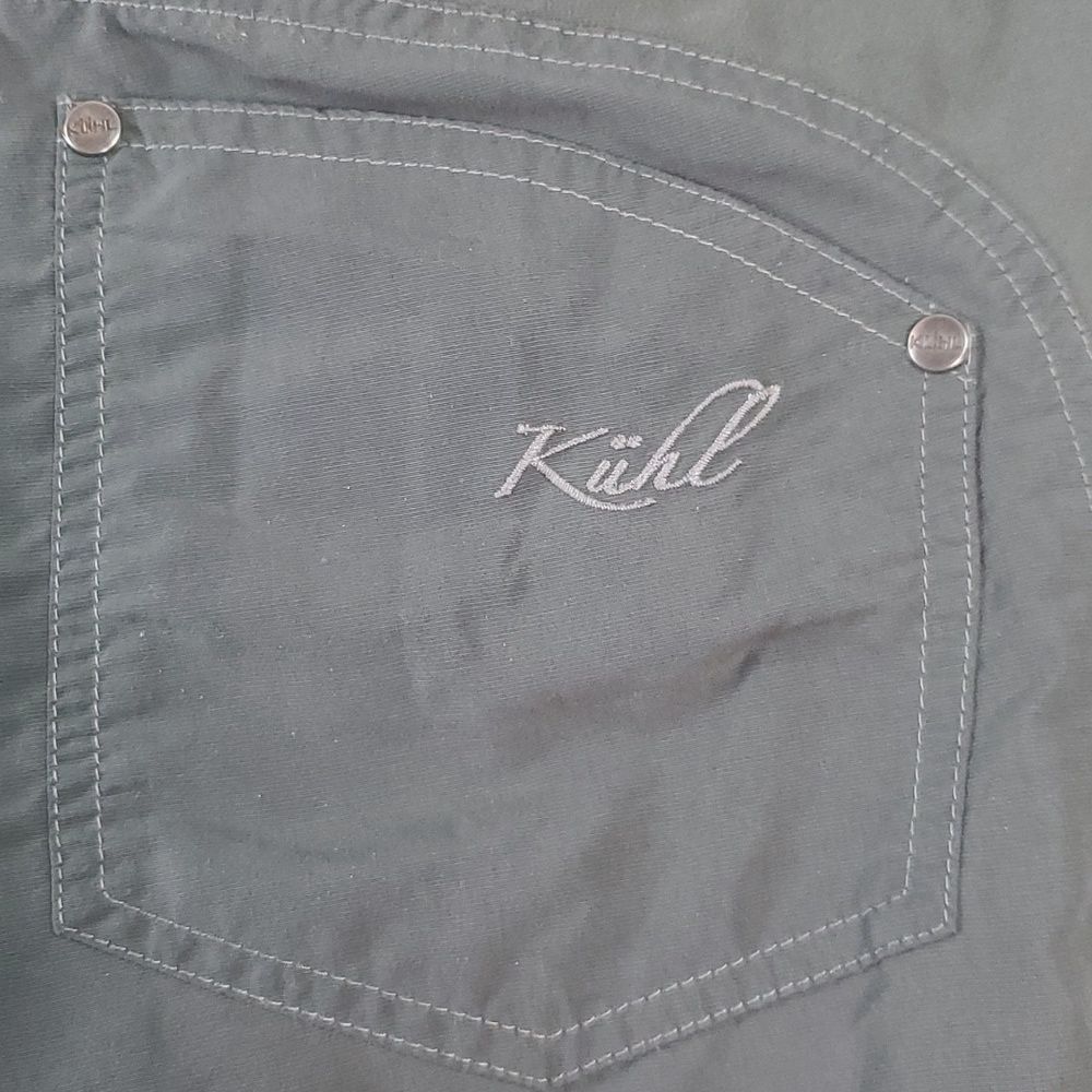 Kuhl Forester Convertible Zip-Off Full-Length to Capri Pants Size 6 Gray/Green - Picture 11 of 14